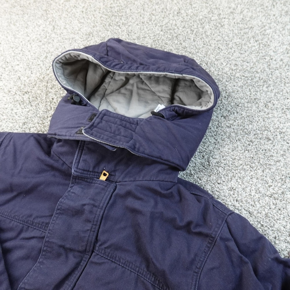 Bulwark Jacket Mens S Blue Flame Resistant FR Insulated‎ Hooded Work Parka Coat